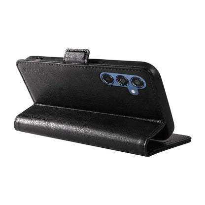 YIKATU YK-007 For Samsung Galaxy M35 5G Case Card Holder Litchi Texture Leather Phone Cover