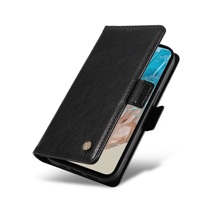 YIKATU YK-007 For Samsung Galaxy M35 5G Case Card Holder Litchi Texture Leather Phone Cover