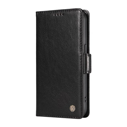 YIKATU YK-007 For Samsung Galaxy M35 5G Case Card Holder Litchi Texture Leather Phone Cover