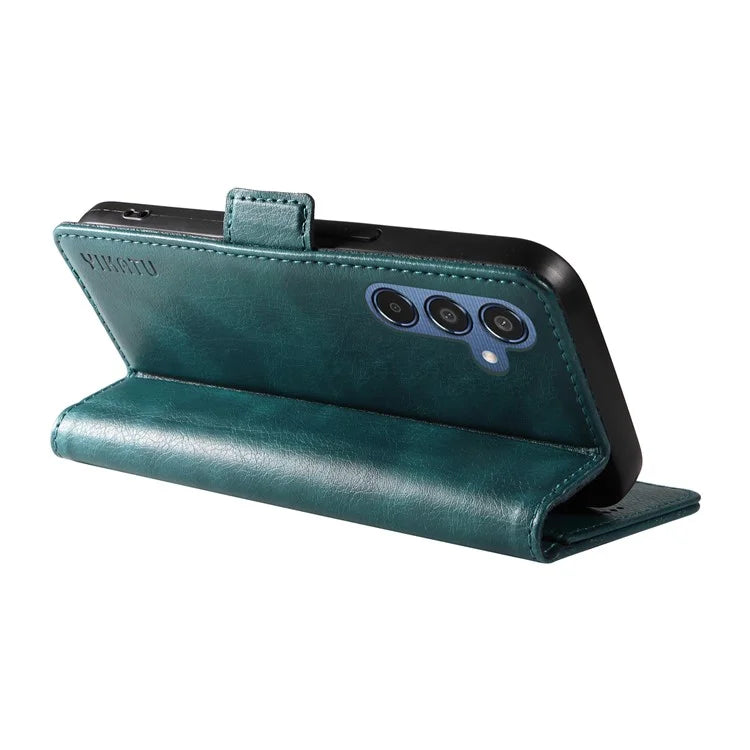 YIKATU YK-007 For Samsung Galaxy M35 5G Case Card Holder Litchi Texture Leather Phone Cover
