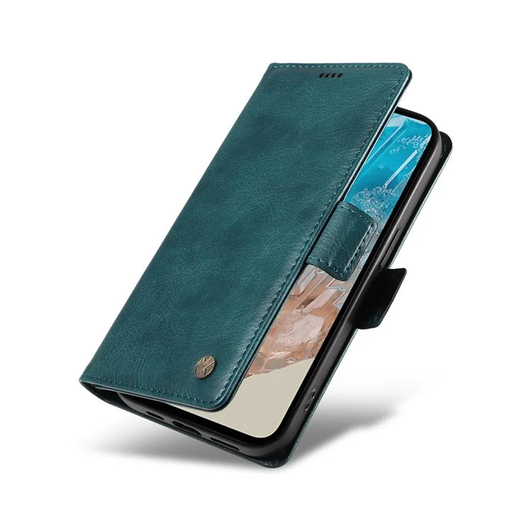 YIKATU YK-007 For Samsung Galaxy M35 5G Case Card Holder Litchi Texture Leather Phone Cover