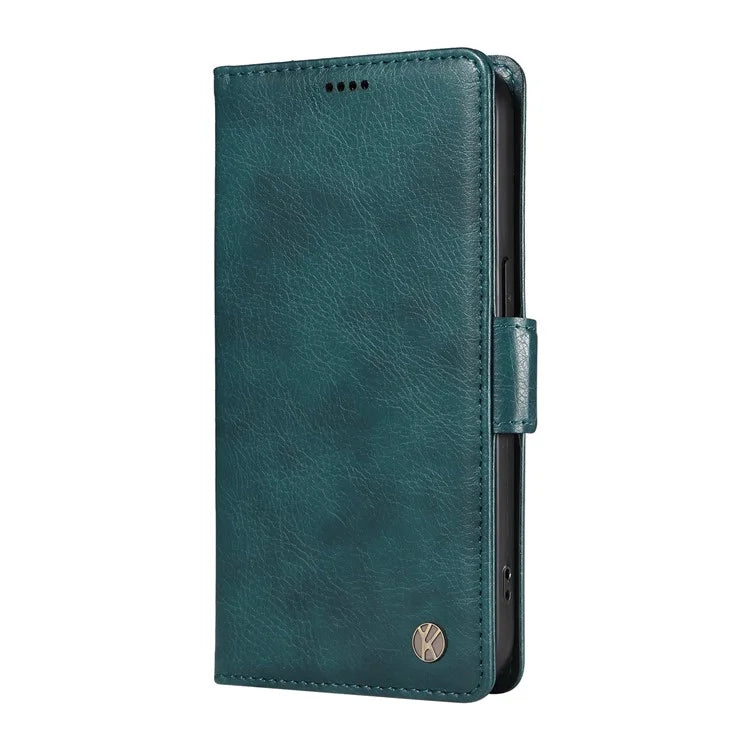 YIKATU YK-007 For Samsung Galaxy M35 5G Case Card Holder Litchi Texture Leather Phone Cover