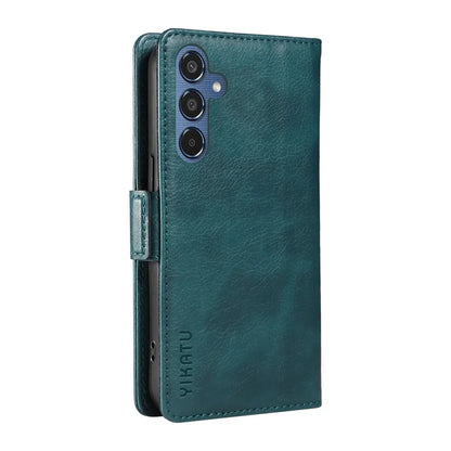 YIKATU YK-007 For Samsung Galaxy M35 5G Case Card Holder Litchi Texture Leather Phone Cover