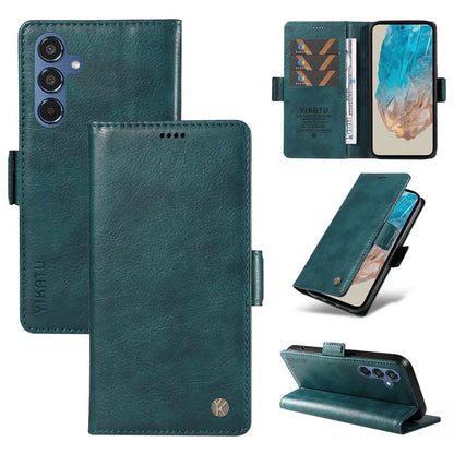 YIKATU YK-007 For Samsung Galaxy M35 5G Case Card Holder Litchi Texture Leather Phone Cover