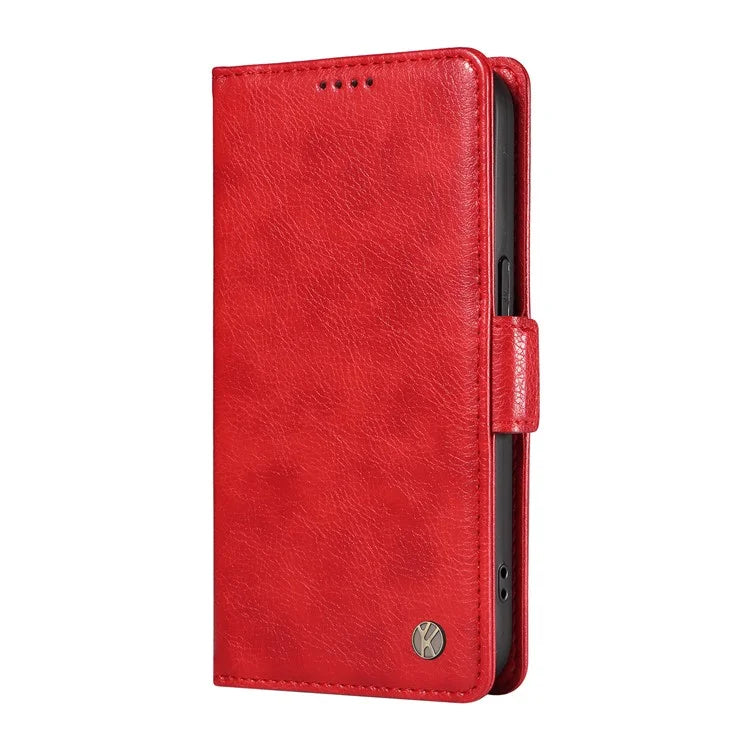 YIKATU YK-007 For Samsung Galaxy M35 5G Case Card Holder Litchi Texture Leather Phone Cover