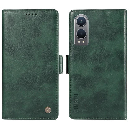 YIKATU YK-007 For OnePlus Nord CE4 Lite 5G / Oppo K12x 5G (China) Wallet Case Litchi Grain Leather Phone Protective Cover