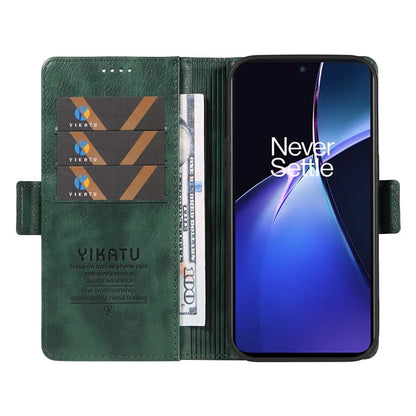 YIKATU YK-007 For OnePlus Nord CE4 Lite 5G / Oppo K12x 5G (China) Wallet Case Litchi Grain Leather Phone Protective Cover