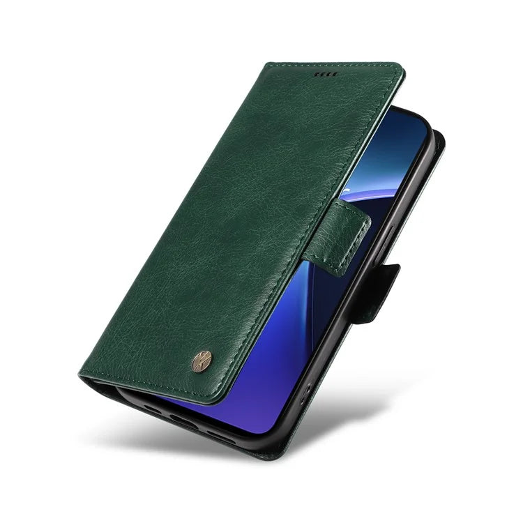 YIKATU YK-007 For OnePlus Nord CE4 Lite 5G / Oppo K12x 5G (China) Wallet Case Litchi Grain Leather Phone Protective Cover