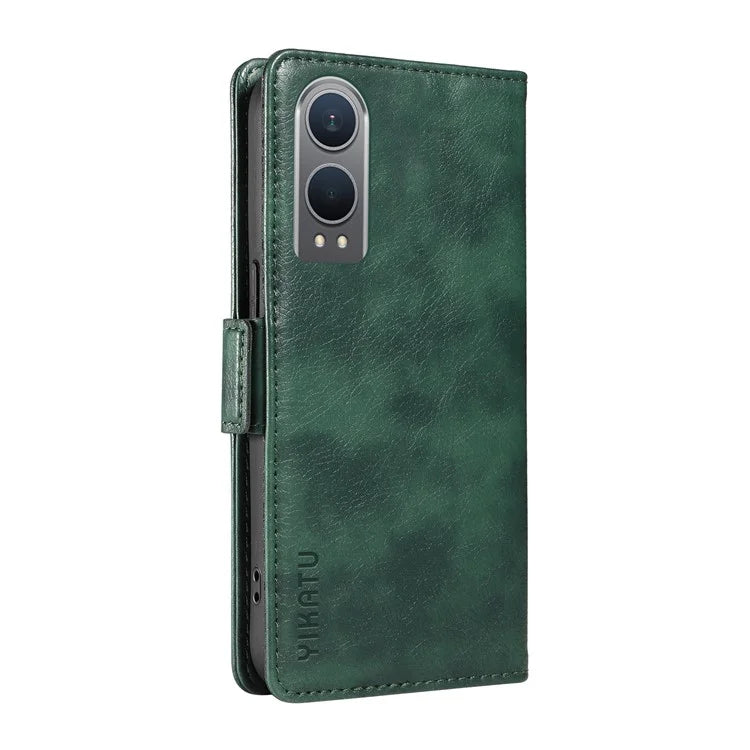 YIKATU YK-007 For OnePlus Nord CE4 Lite 5G / Oppo K12x 5G (China) Wallet Case Litchi Grain Leather Phone Protective Cover