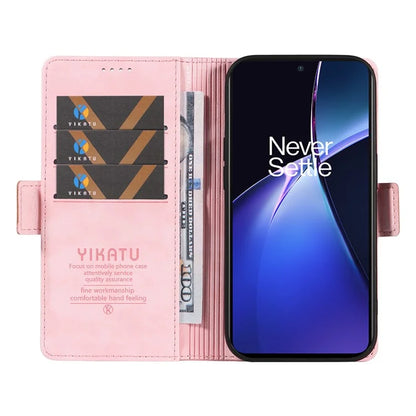 YIKATU YK-007 For OnePlus Nord CE4 Lite 5G / Oppo K12x 5G (China) Wallet Case Litchi Grain Leather Phone Protective Cover