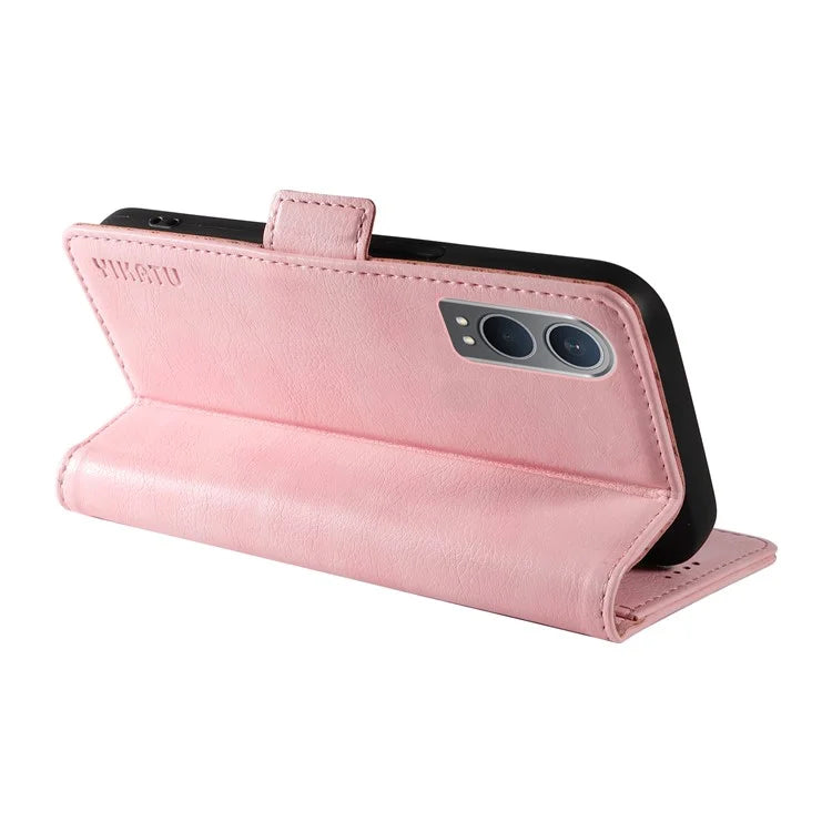 YIKATU YK-007 For OnePlus Nord CE4 Lite 5G / Oppo K12x 5G (China) Wallet Case Litchi Grain Leather Phone Protective Cover