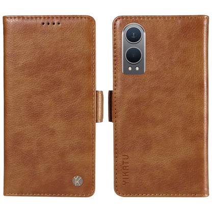 YIKATU YK-007 For OnePlus Nord CE4 Lite 5G / Oppo K12x 5G (China) Wallet Case Litchi Grain Leather Phone Protective Cover