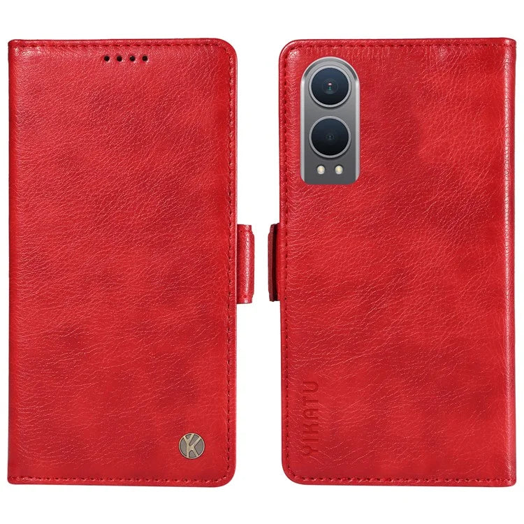 YIKATU YK-007 For OnePlus Nord CE4 Lite 5G / Oppo K12x 5G (China) Wallet Case Litchi Grain Leather Phone Protective Cover