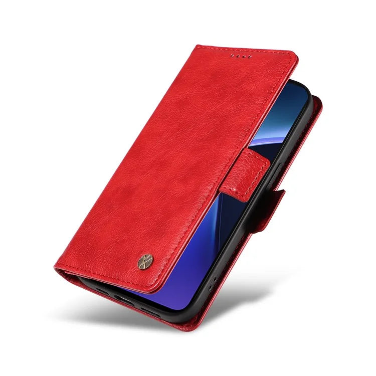 YIKATU YK-007 For OnePlus Nord CE4 Lite 5G / Oppo K12x 5G (China) Wallet Case Litchi Grain Leather Phone Protective Cover