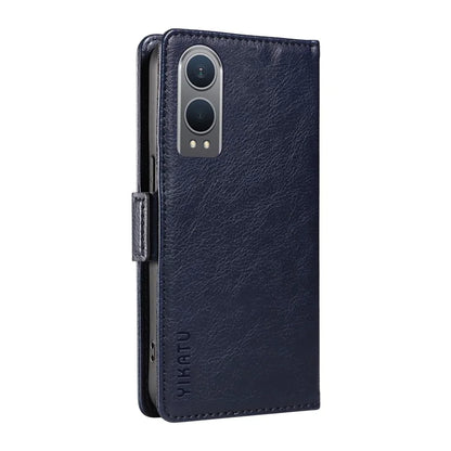 YIKATU YK-007 For OnePlus Nord CE4 Lite 5G / Oppo K12x 5G (China) Wallet Case Litchi Grain Leather Phone Protective Cover