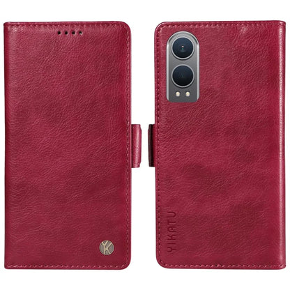 YIKATU YK-007 For OnePlus Nord CE4 Lite 5G / Oppo K12x 5G (China) Wallet Case Litchi Grain Leather Phone Protective Cover