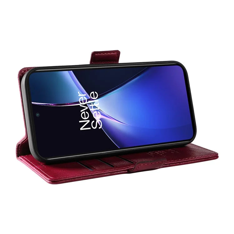YIKATU YK-007 For OnePlus Nord CE4 Lite 5G / Oppo K12x 5G (China) Wallet Case Litchi Grain Leather Phone Protective Cover