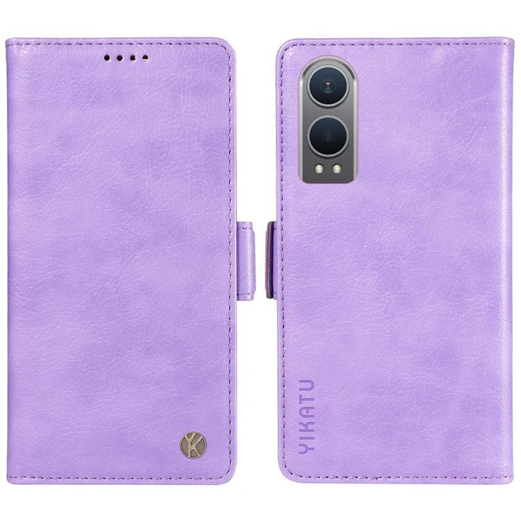 YIKATU YK-007 For OnePlus Nord CE4 Lite 5G / Oppo K12x 5G (China) Wallet Case Litchi Grain Leather Phone Protective Cover