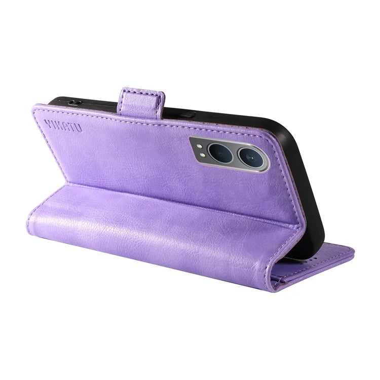 YIKATU YK-007 For OnePlus Nord CE4 Lite 5G / Oppo K12x 5G (China) Wallet Case Litchi Grain Leather Phone Protective Cover