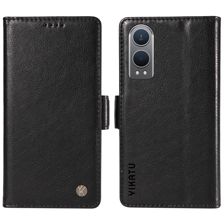 YIKATU YK-007 For OnePlus Nord CE4 Lite 5G / Oppo K12x 5G (China) Wallet Case Litchi Grain Leather Phone Protective Cover
