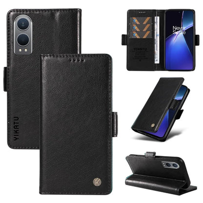 YIKATU YK-007 For OnePlus Nord CE4 Lite 5G / Oppo K12x 5G (China) Wallet Case Litchi Grain Leather Phone Protective Cover