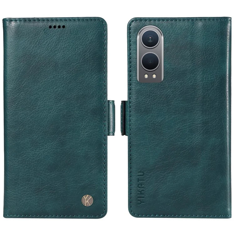 YIKATU YK-007 For OnePlus Nord CE4 Lite 5G / Oppo K12x 5G (China) Wallet Case Litchi Grain Leather Phone Protective Cover