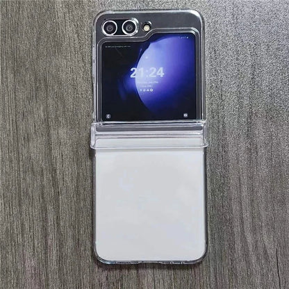 For Samsung Galaxy Z Flip5 5G Case Hinge Protection PC Clear Shockproof Phone Cover