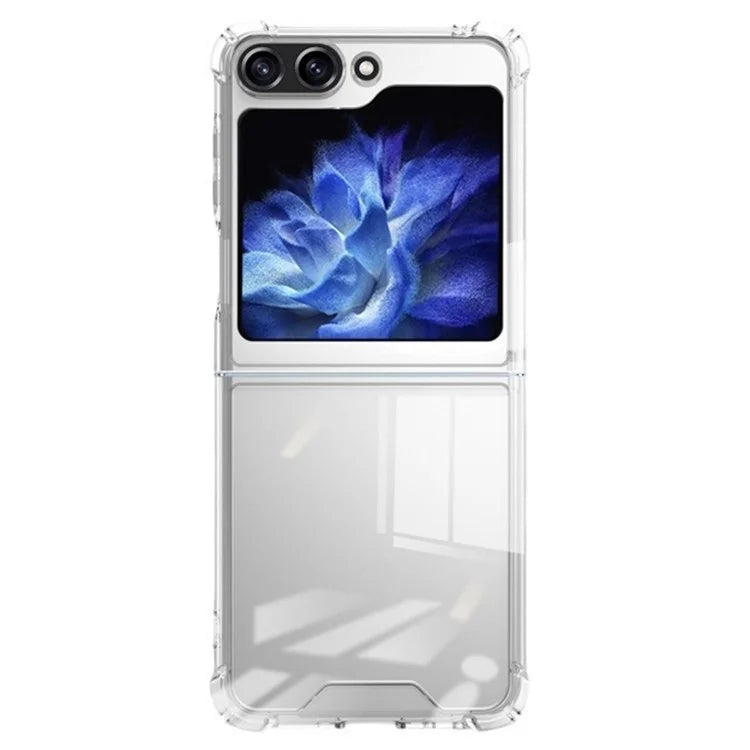 For Samsung Galaxy Z Flip5 5G Case Clear Acrylic Phone Cover Reinforced Corners