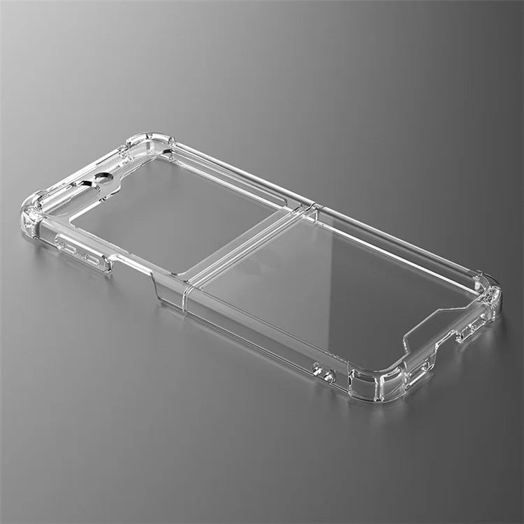 For Samsung Galaxy Z Flip5 5G Case Clear Acrylic Phone Cover Reinforced Corners