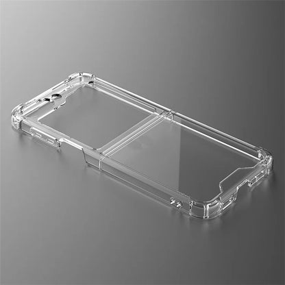 For Samsung Galaxy Z Flip5 5G Case Clear Acrylic Phone Cover Reinforced Corners