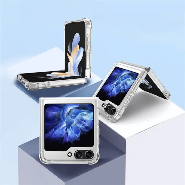 For Samsung Galaxy Z Flip6 5G Case Transparent Hard Acrylic Phone Cover Shockproof Protection