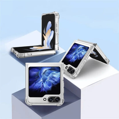 For Samsung Galaxy Z Flip6 5G Case Transparent Hard Acrylic Phone Cover Shockproof Protection