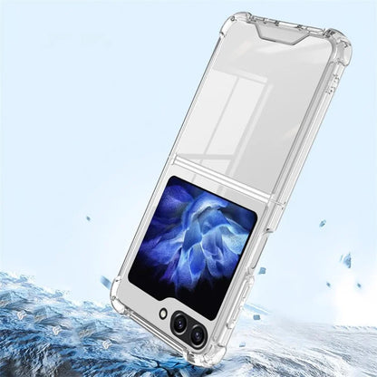 For Samsung Galaxy Z Flip6 5G Case Transparent Hard Acrylic Phone Cover Shockproof Protection