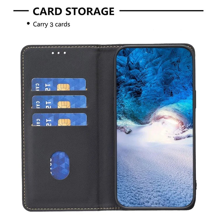 BINFEN COLOR BF18 For Samsung Galaxy A06 Leather Case Card Slots Phone Cover