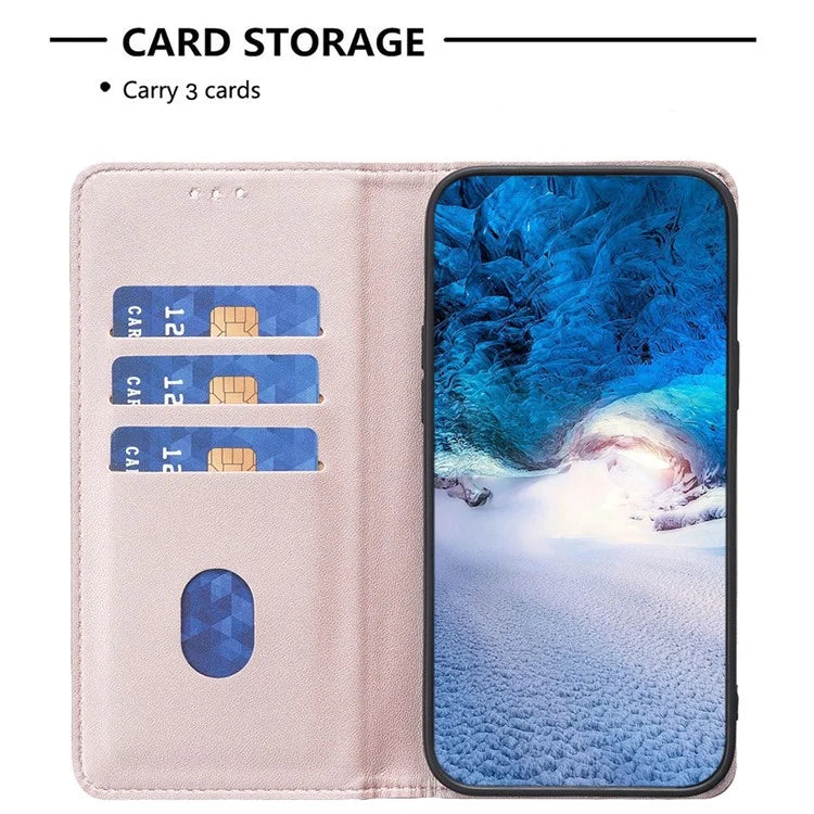 BINFEN COLOR BF18 For Samsung Galaxy A06 Leather Case Card Slots Phone Cover