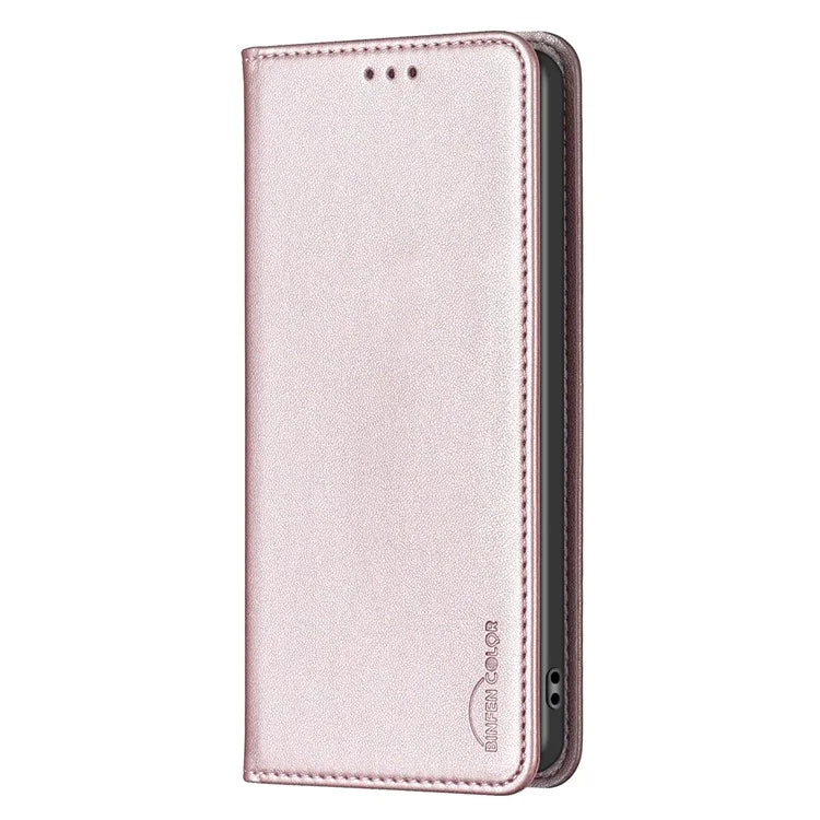 BINFEN COLOR BF18 For Samsung Galaxy A06 Leather Case Card Slots Phone Cover