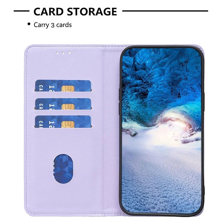 BINFEN COLOR BF18 For Samsung Galaxy A06 Leather Case Card Slots Phone Cover
