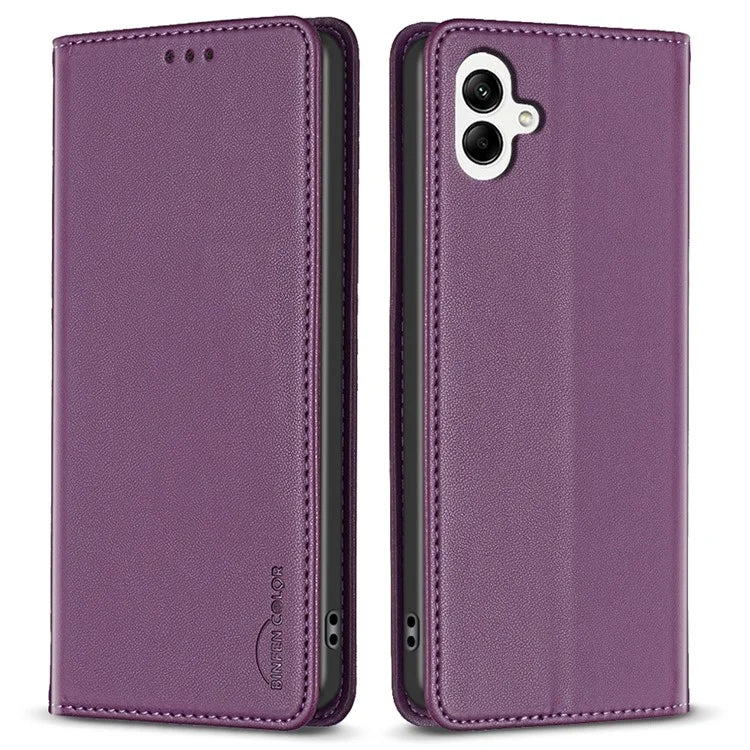 BINFEN COLOR BF18 For Samsung Galaxy A06 Leather Case Card Slots Phone Cover
