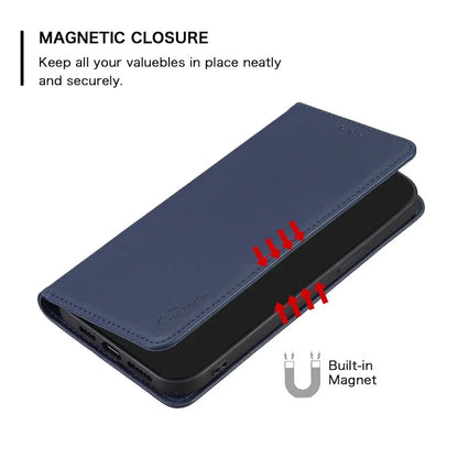 BINFEN COLOR BF18 For Samsung Galaxy A06 Leather Case Card Slots Phone Cover
