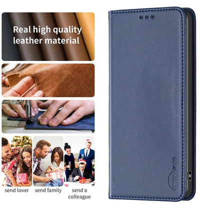 BINFEN COLOR BF18 For Samsung Galaxy A06 Leather Case Card Slots Phone Cover