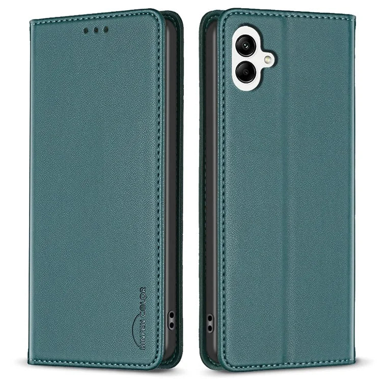 BINFEN COLOR BF18 For Samsung Galaxy A06 Leather Case Card Slots Phone Cover