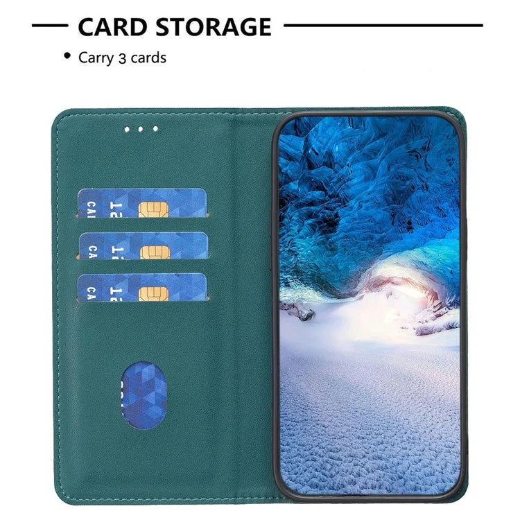 BINFEN COLOR BF18 For Samsung Galaxy A06 Leather Case Card Slots Phone Cover