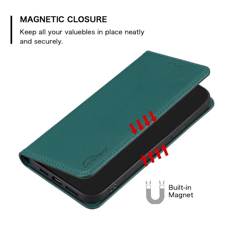BINFEN COLOR BF18 For Samsung Galaxy A06 Leather Case Card Slots Phone Cover