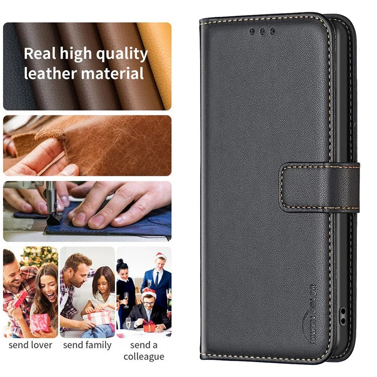 BINFEN COLOR BF17 For Samsung Galaxy A06 Leather Phone Case Wallet Cover