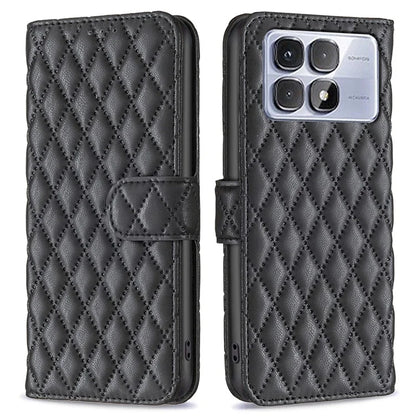 BINFEN COLOR BF Style-14 For Xiaomi Redmi K70 Ultra Case Rhombus Phone Leather Cover Stand