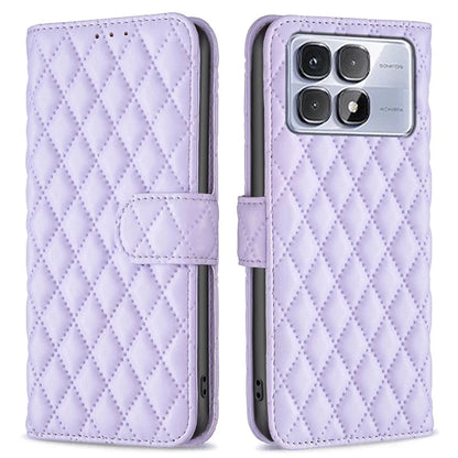 BINFEN COLOR BF Style-14 For Xiaomi Redmi K70 Ultra Case Rhombus Phone Leather Cover Stand