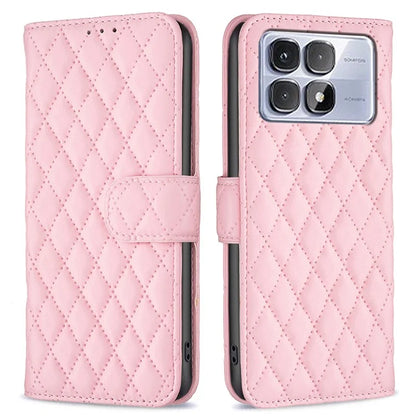 BINFEN COLOR BF Style-14 For Xiaomi Redmi K70 Ultra Case Rhombus Phone Leather Cover Stand