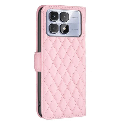 BINFEN COLOR BF Style-14 For Xiaomi Redmi K70 Ultra Case Rhombus Phone Leather Cover Stand