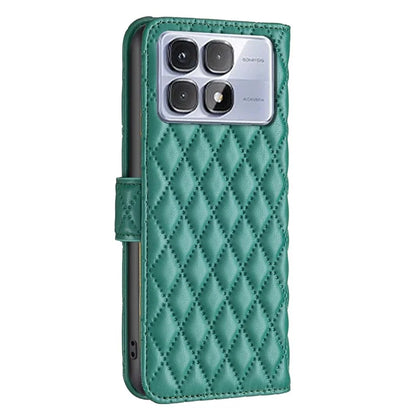 BINFEN COLOR BF Style-14 For Xiaomi Redmi K70 Ultra Case Rhombus Phone Leather Cover Stand