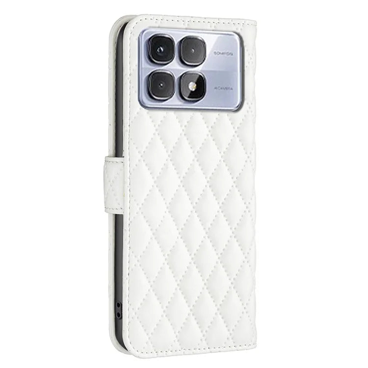 BINFEN COLOR BF Style-14 For Xiaomi Redmi K70 Ultra Case Rhombus Phone Leather Cover Stand